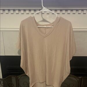 Casual V-Neck Tan Top